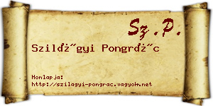 Szilágyi Pongrác névjegykártya