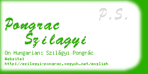 pongrac szilagyi business card